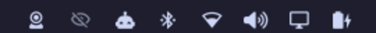 The bar widget among the other bar icons