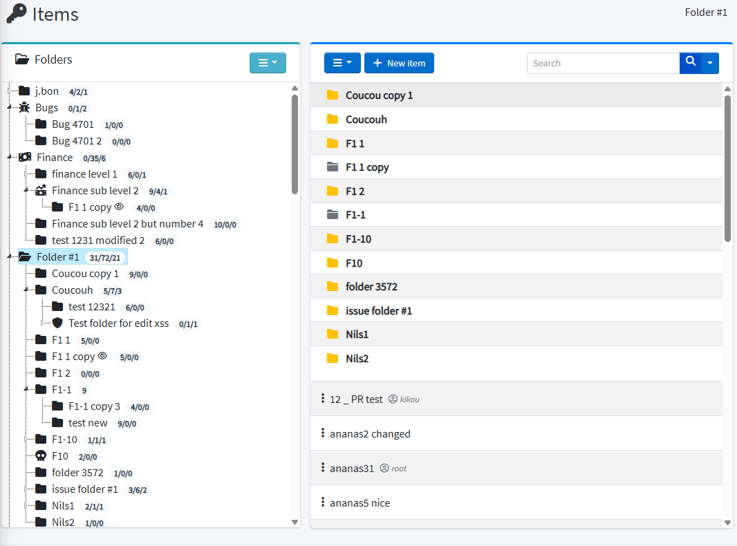 Folder tree