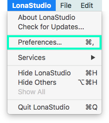 Open Preferences