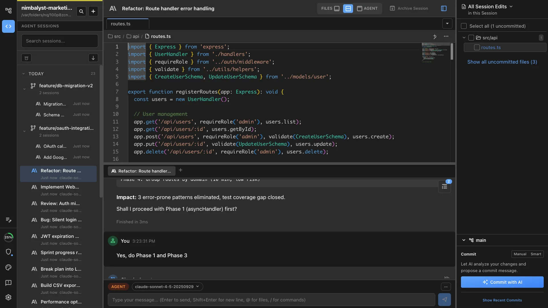 Nimbalyst developer view
