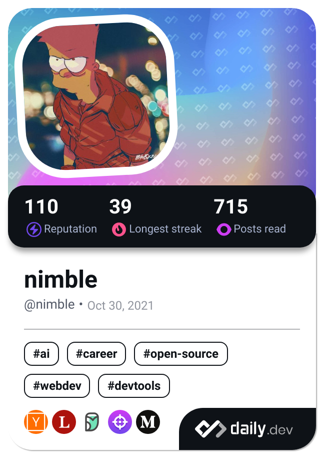 nimble's Dev Card