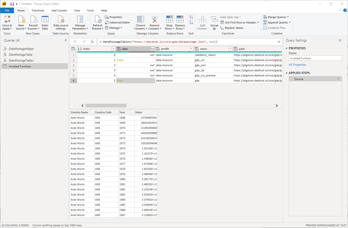 Microsoft Power BI UI: Resource Navigation