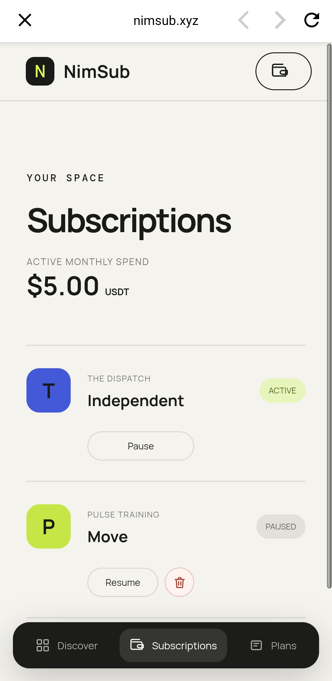 NimSub screenshot 3