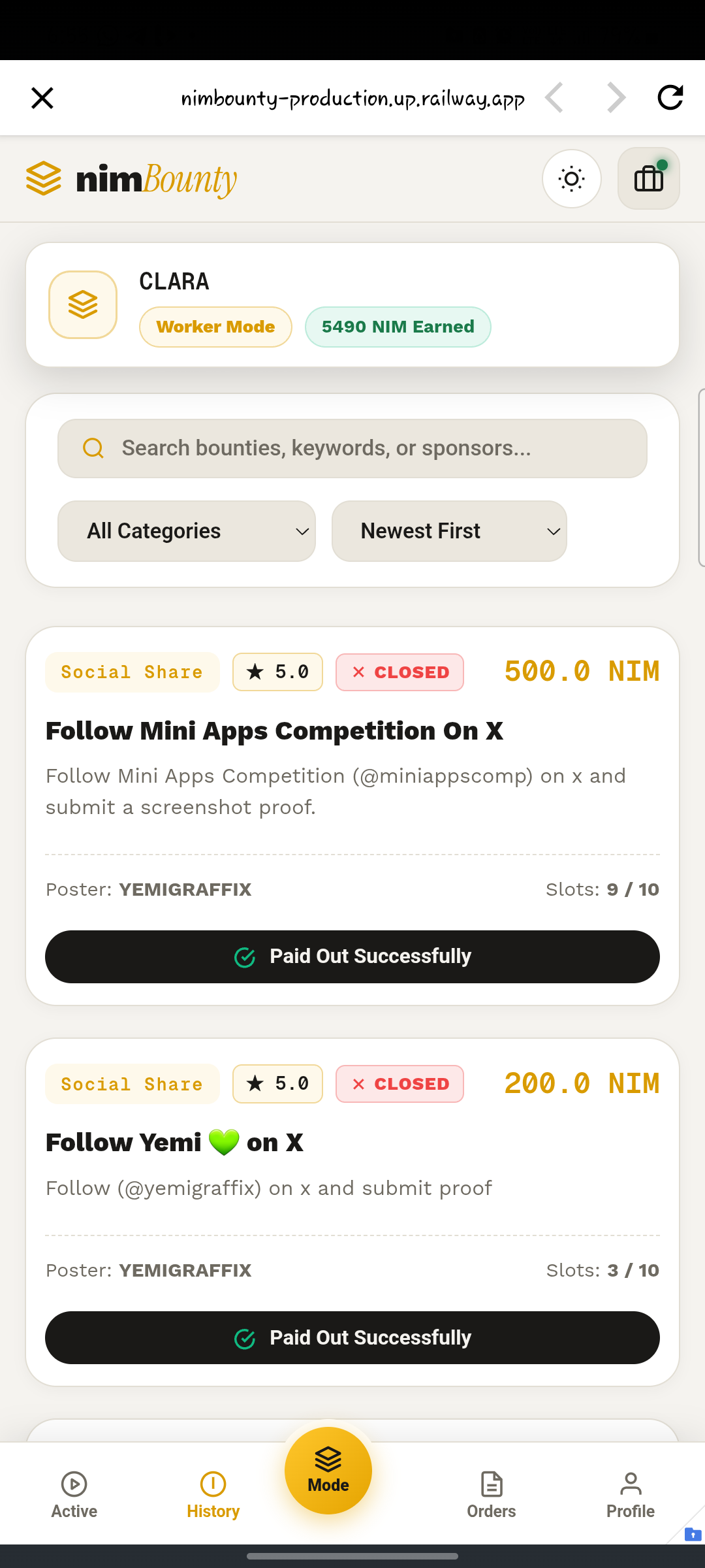 NimBounty screenshot 1