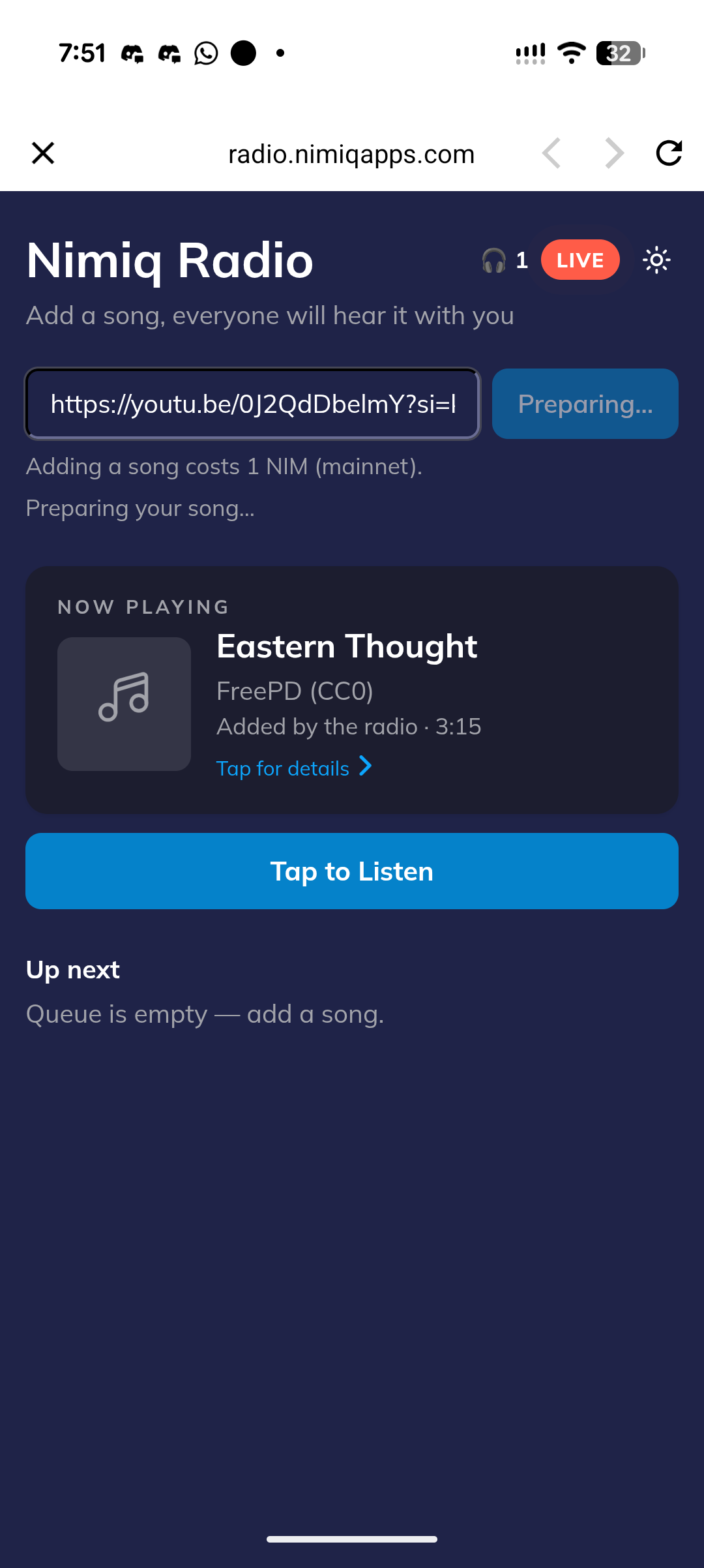 Nimiq Radio screenshot 1