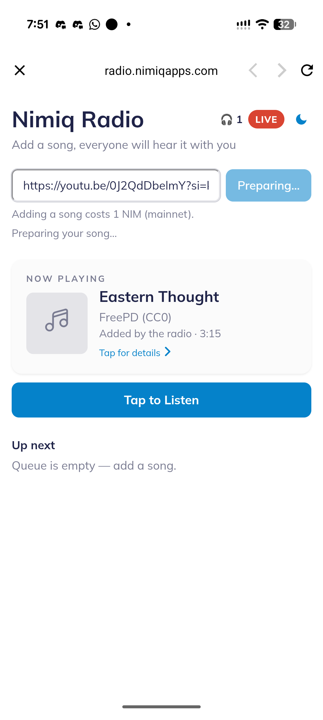 Nimiq Radio screenshot 2