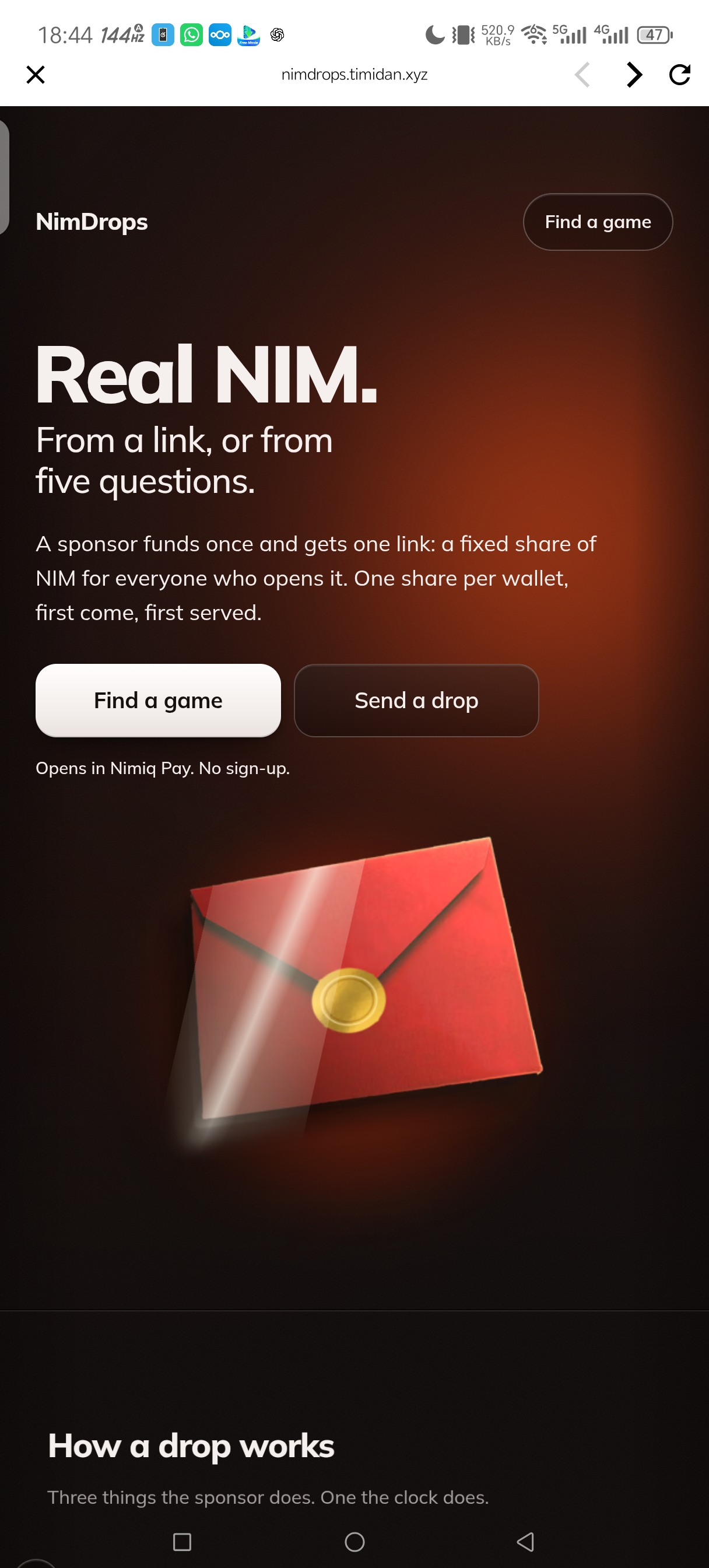 NimDrops screenshot 1