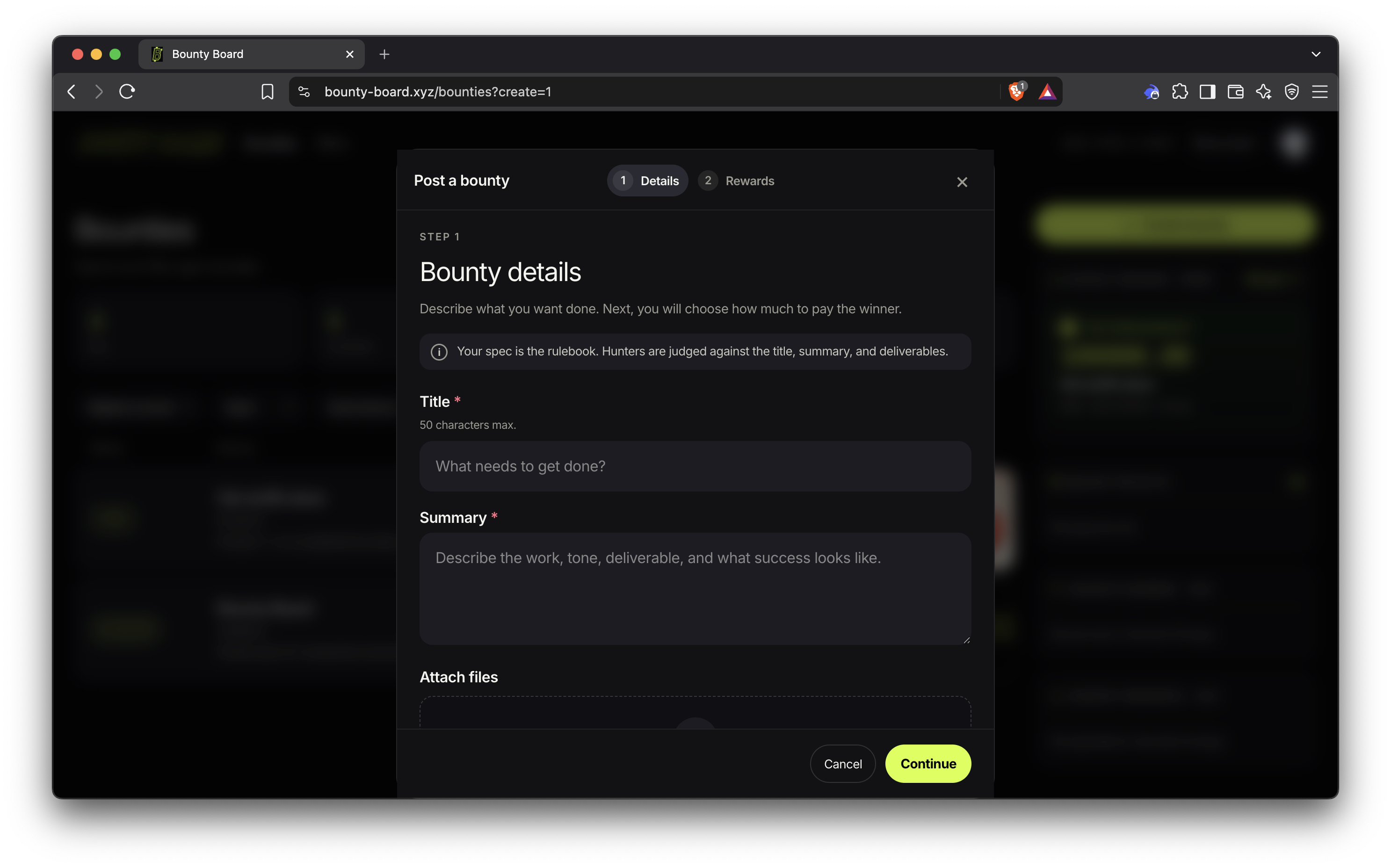 BountyBoard screenshot 2
