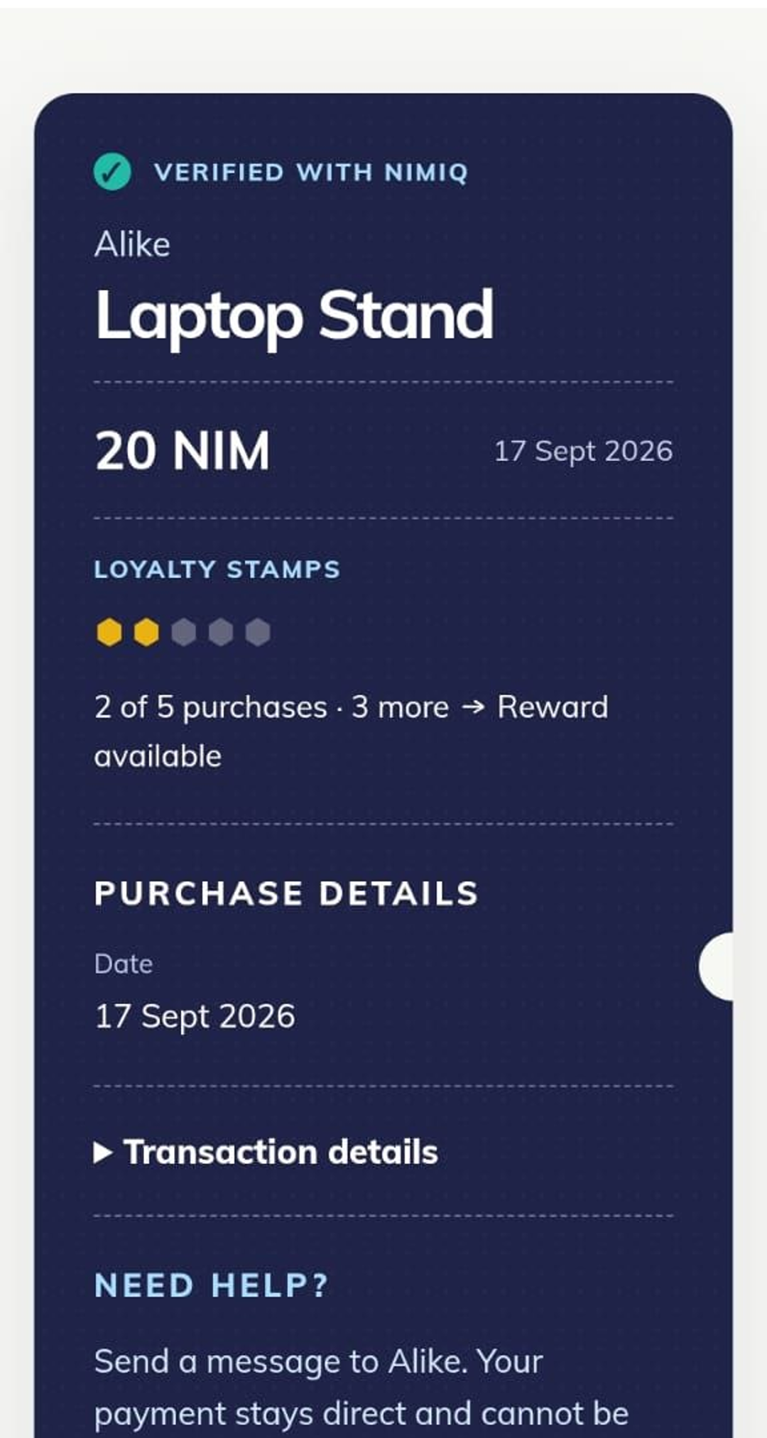 NimPurchase screenshot 1