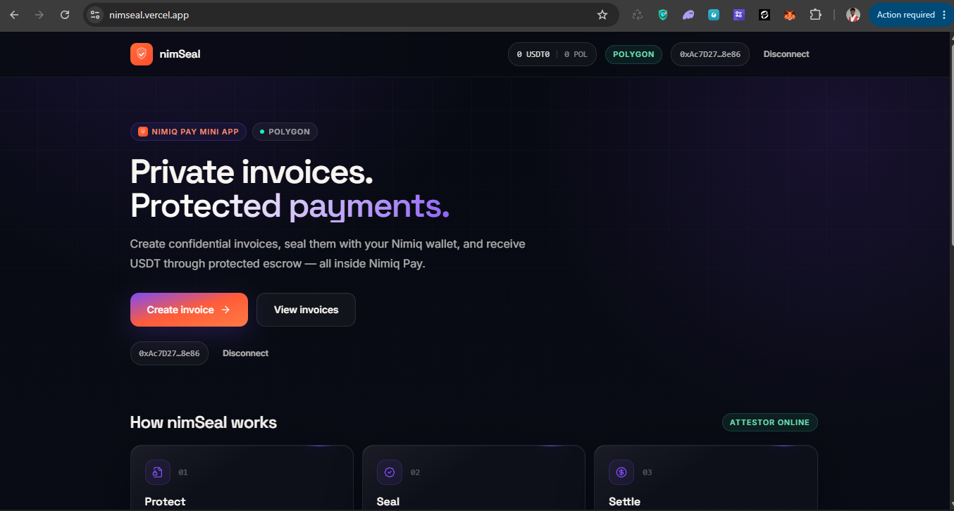NimSeal screenshot 1