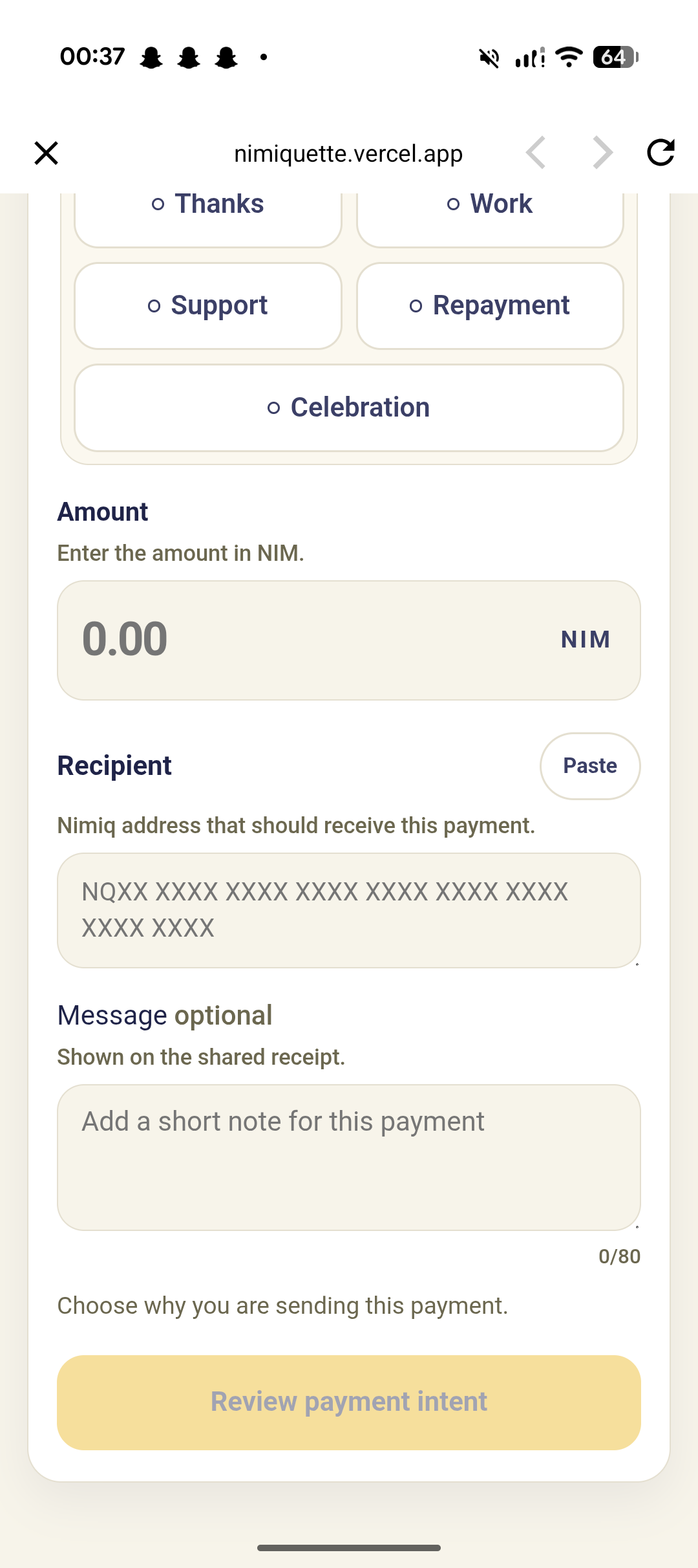 Nimiquette screenshot 2