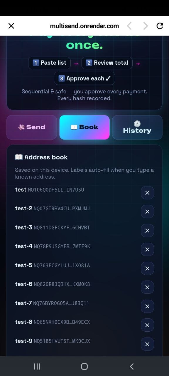 NimMultiSend screenshot 3