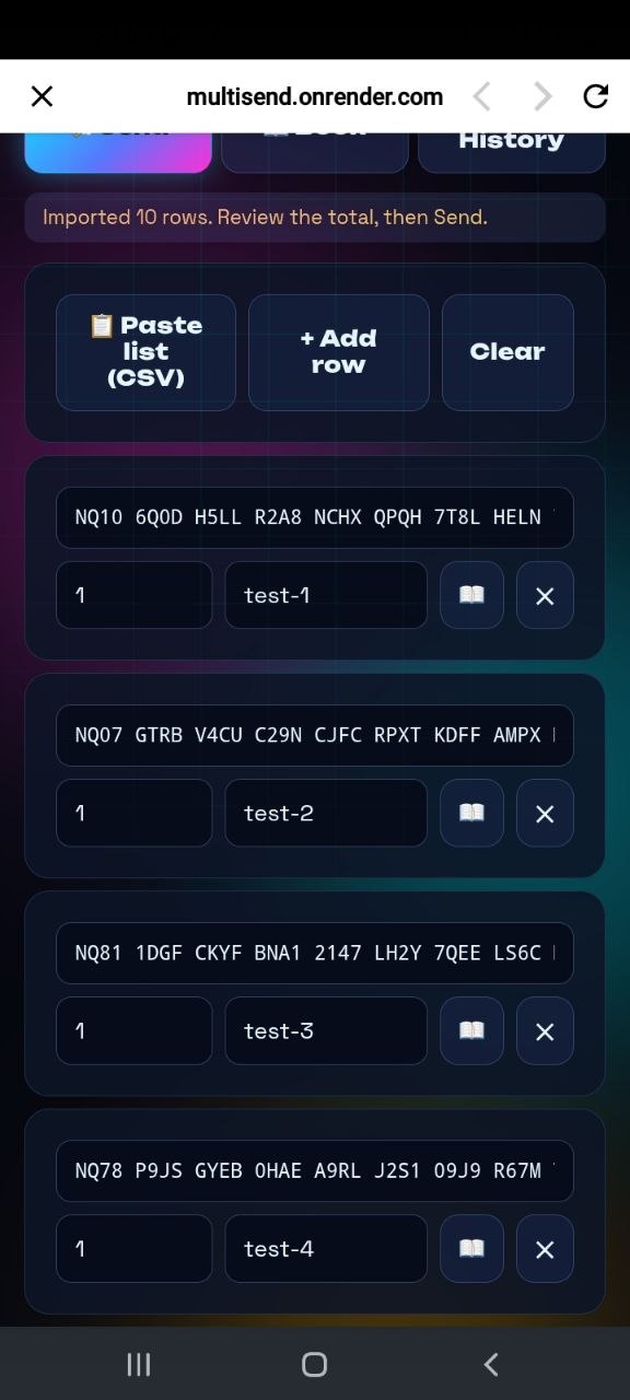 NimMultiSend screenshot 4