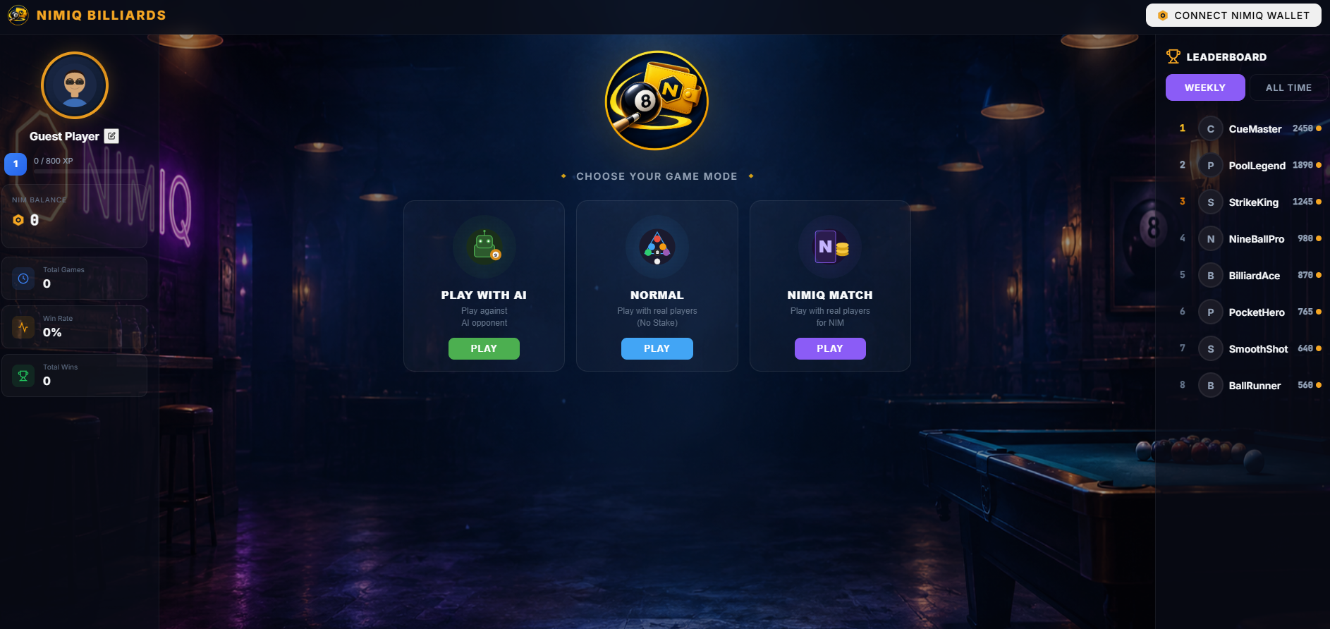 Nimiq Billiards screenshot 1