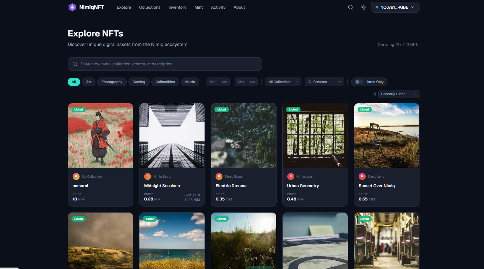 Nimiq NFT Marketplace screenshot 2