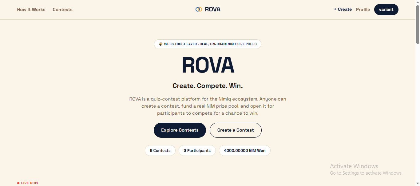 Rova screenshot 1