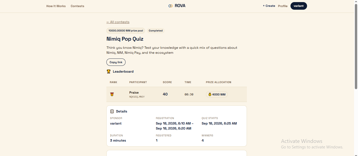 Rova screenshot 2