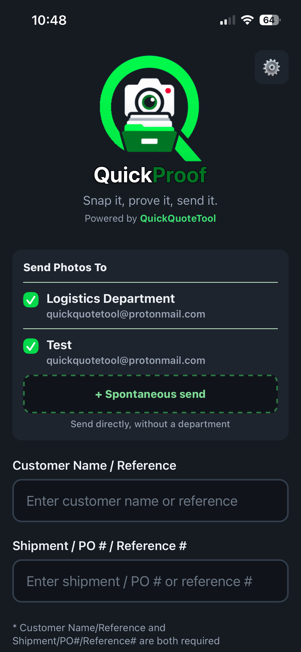 QuickProof screenshot 1