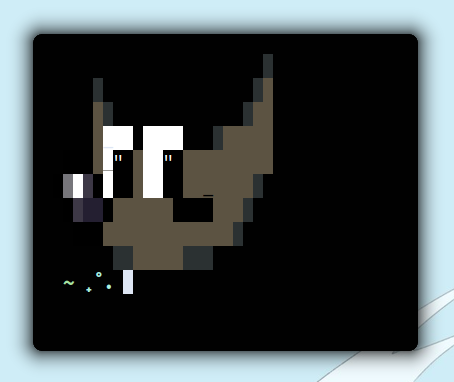 Preview of one ASCII art with lolcat.