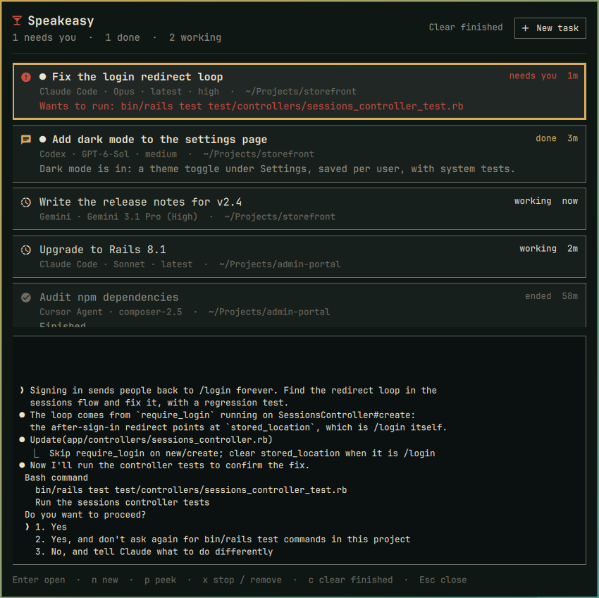 Peeking at a task that needs approval