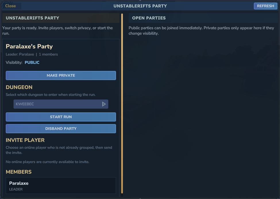 Party UI