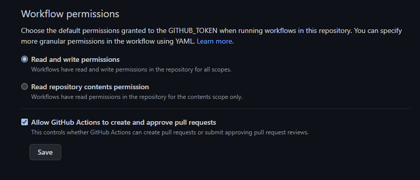 workflow permissions