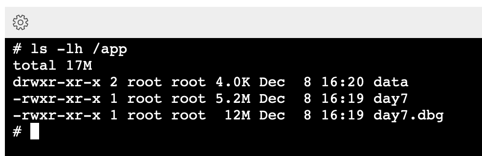 Small native binary