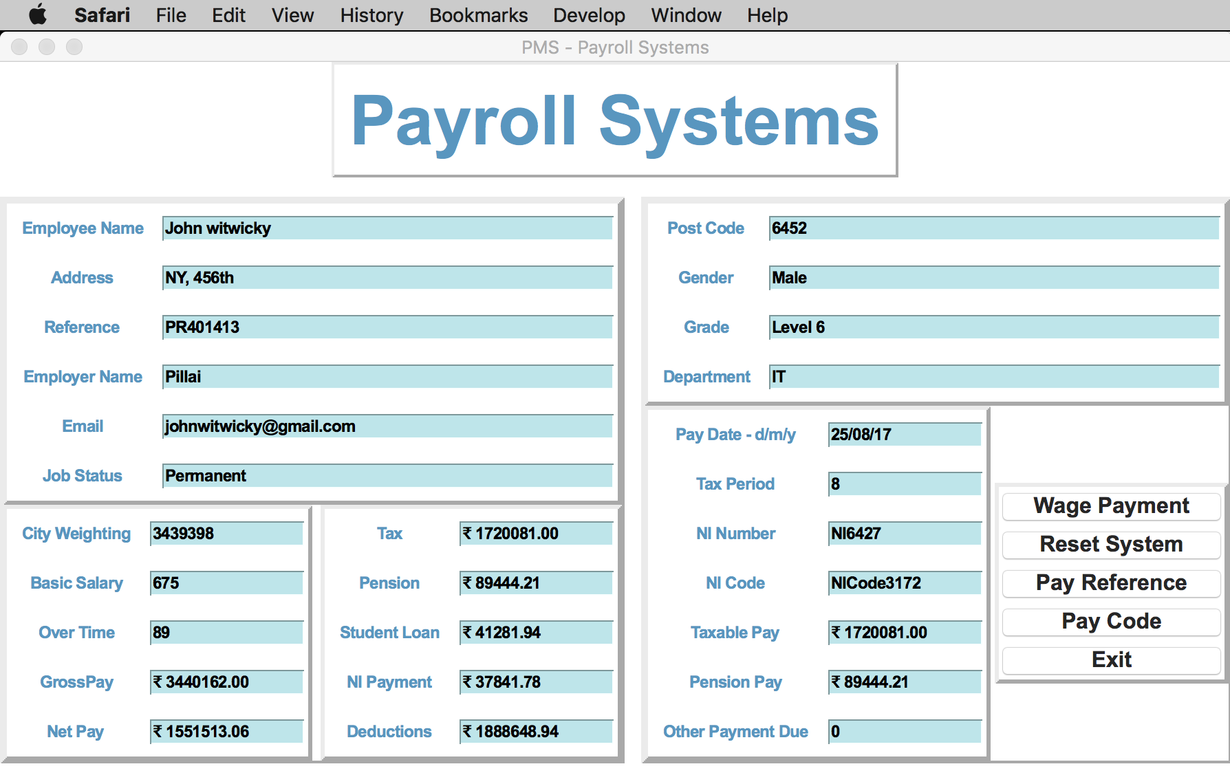 Payroll Management System Editable Uml Class Diagram Template On ...