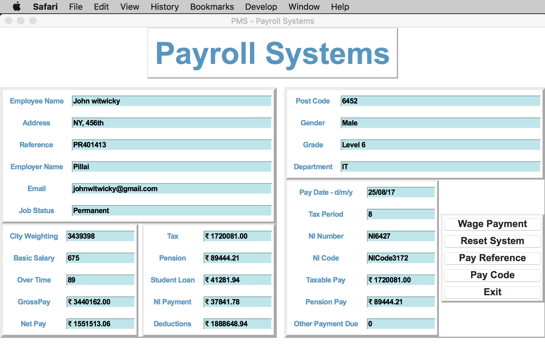 Payroll System Payroll System Using Vb Net Riset