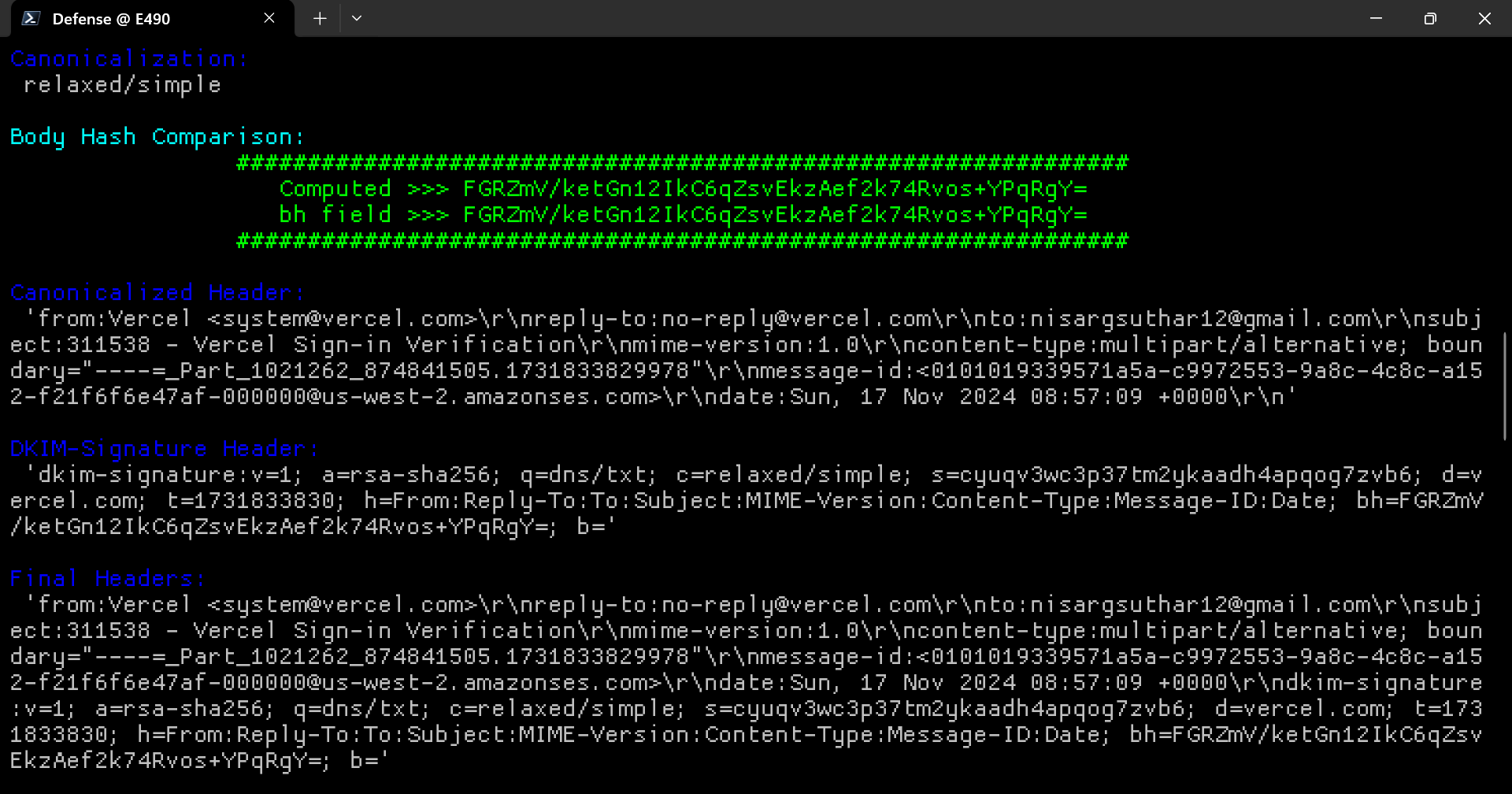 GitHub - nisargsuthar/Emmy: A python script to verify an .eml file for ...
