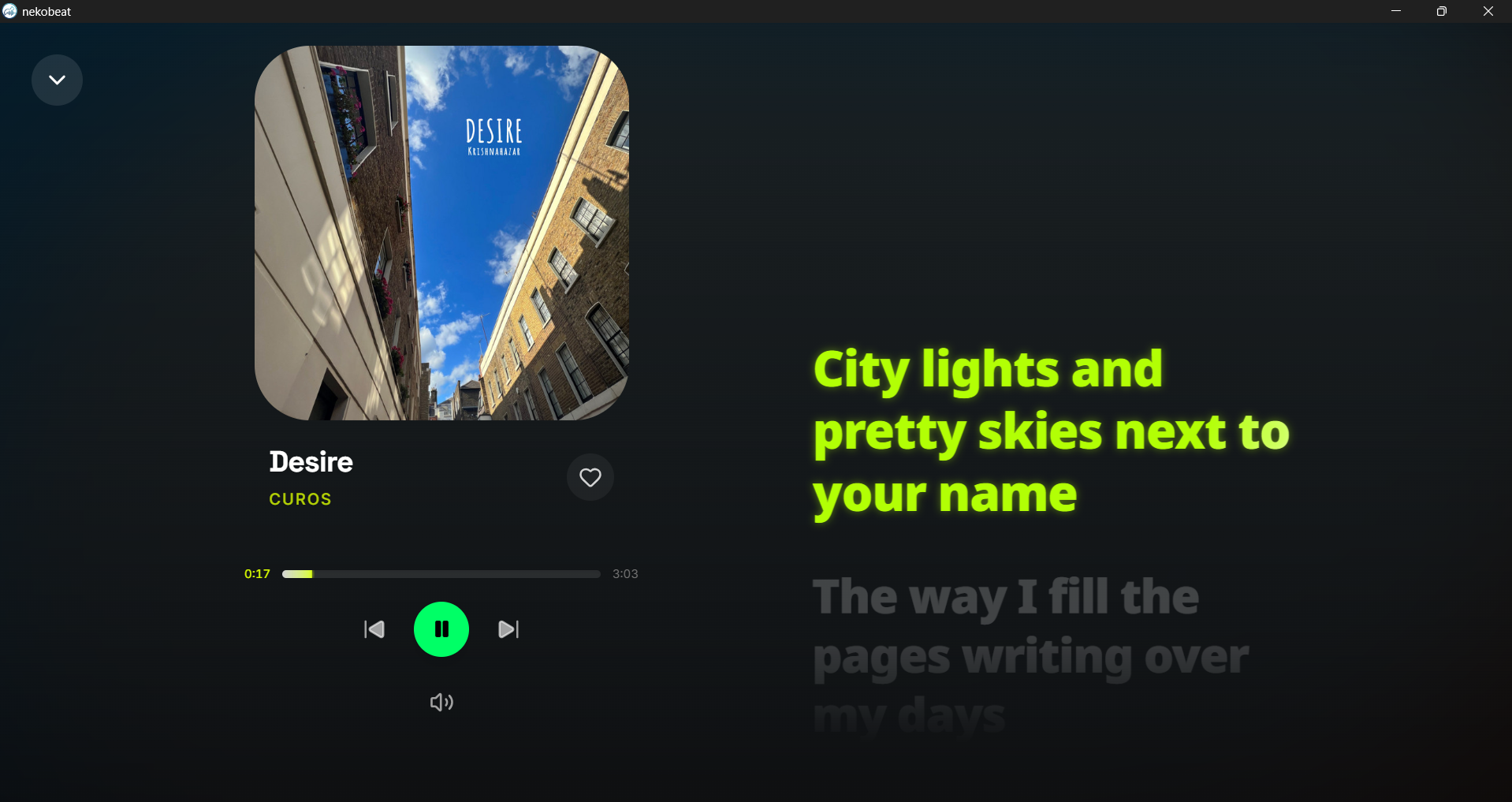 Player & Lyrics