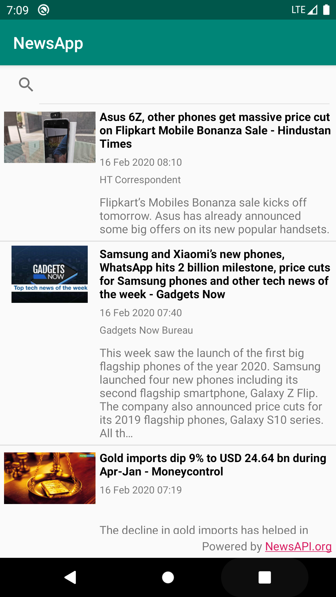 NewsApp Home