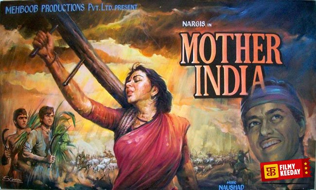 Movies on Farmers in India Mother India Poster Nargis