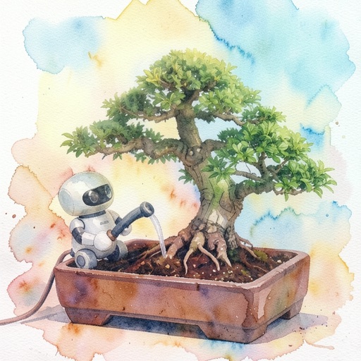 The same scene as a watercolor painting