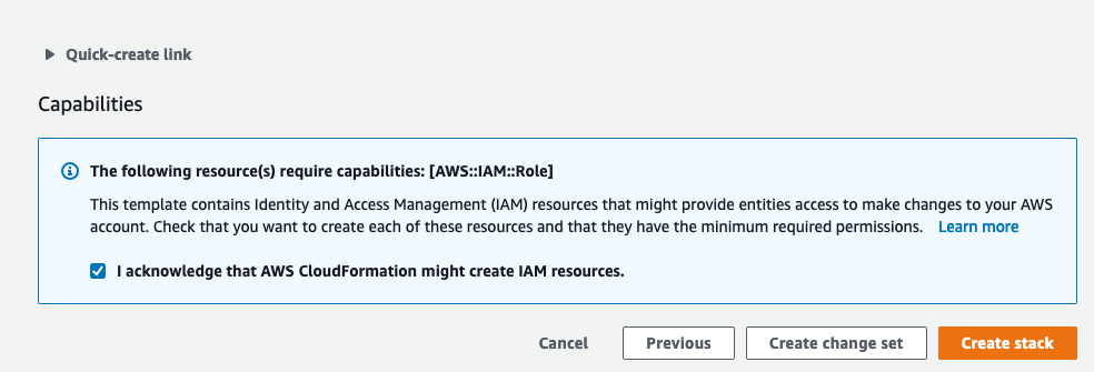 Acknowledge Stack Capabilities