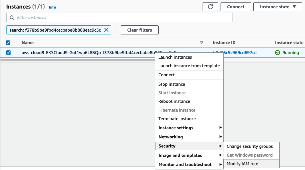 Locate Cloud9 Instance