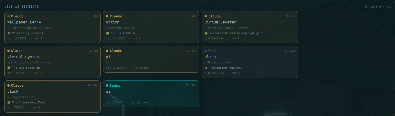 Live AI sessions card