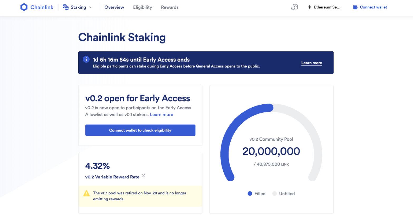 How to stake Link - Step 2