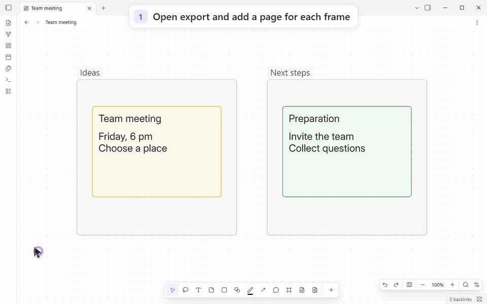 Arrange pages and save PDF and PowerPoint