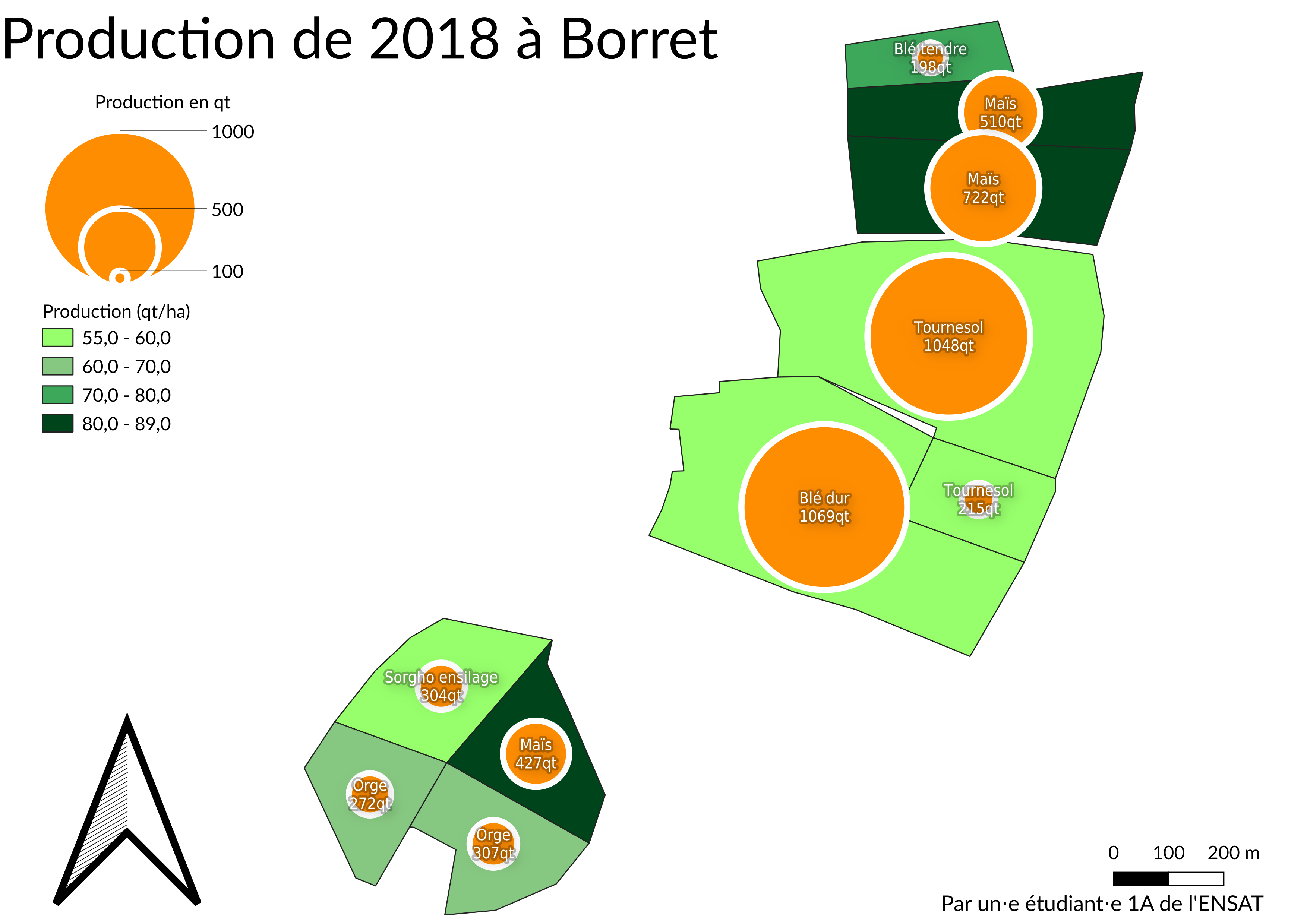 Générer la légende des cercles proportionnels