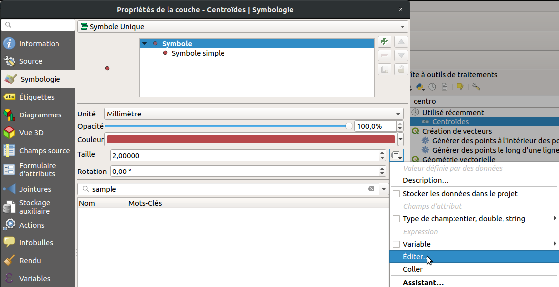 Faire varier en taille en fonction d'une expression