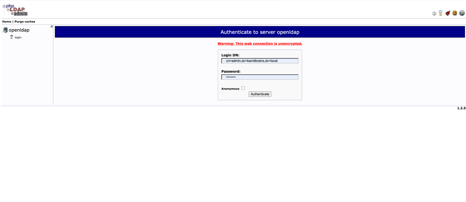 Page de connexion phpLDAPadmin