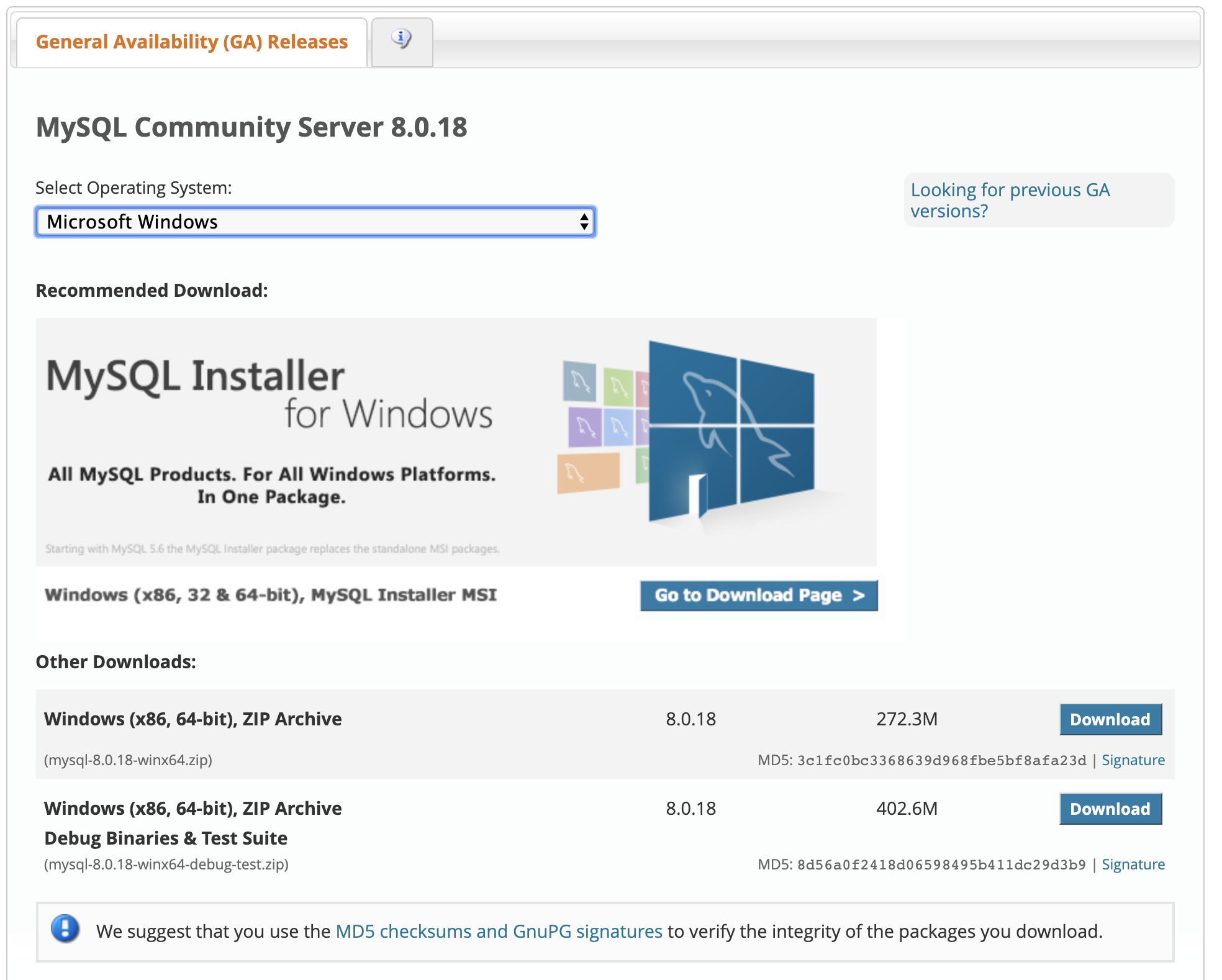 MySQL Database Server