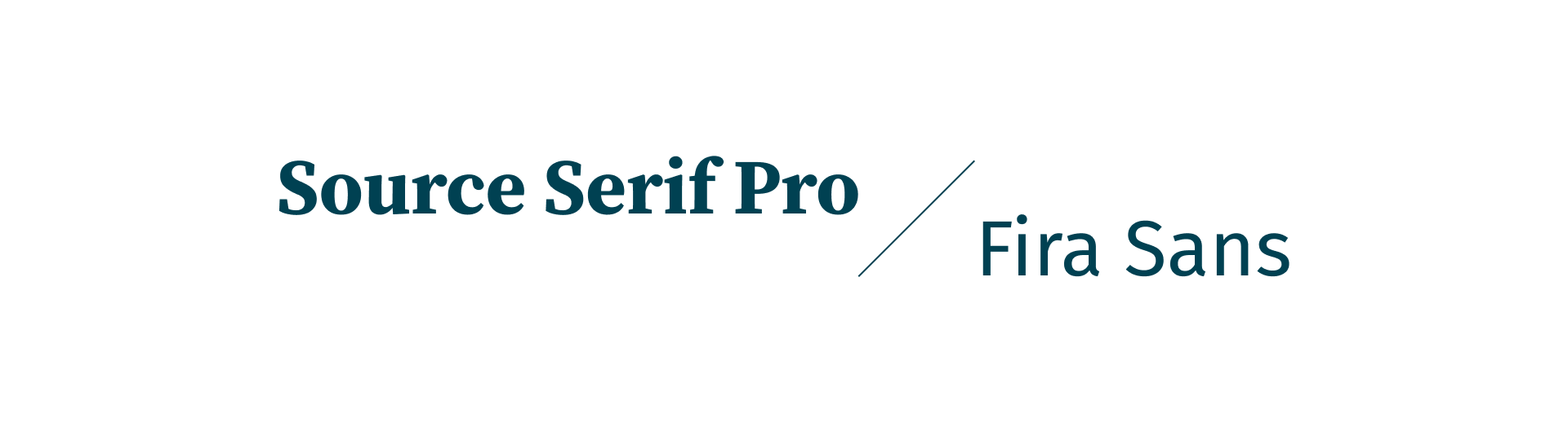 Visuale weergave van het lettertypes Source Serif Pro en Fira Sans.