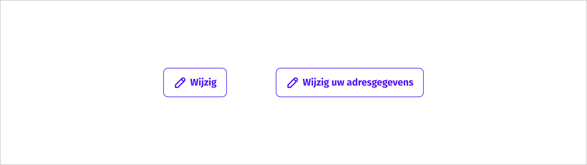 Een button met het label 'wijzig' en een button met het label 'Wijzig uw gegevens'.