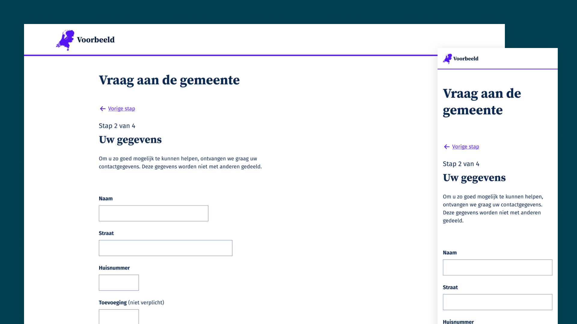 Ontwerp van een responsive formulier