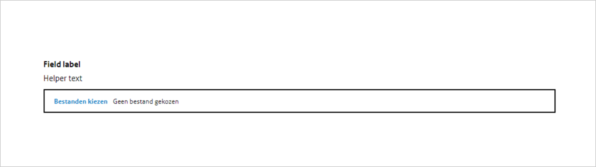 Screenshot van een File upload component