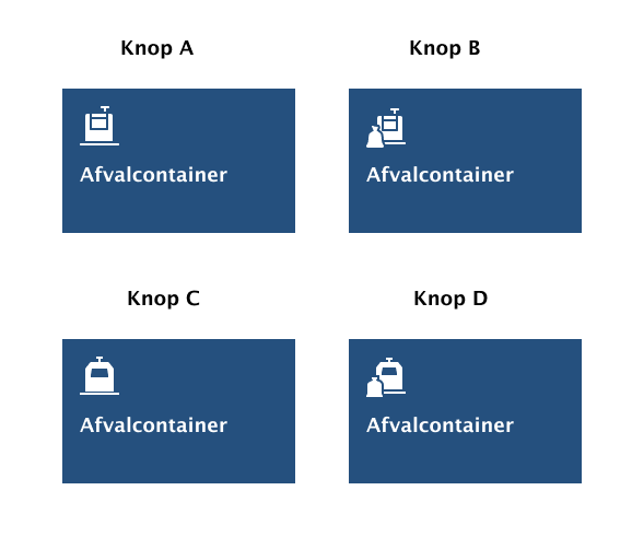 de afvalcontainers iconen