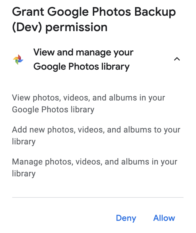 my pictures on google backup