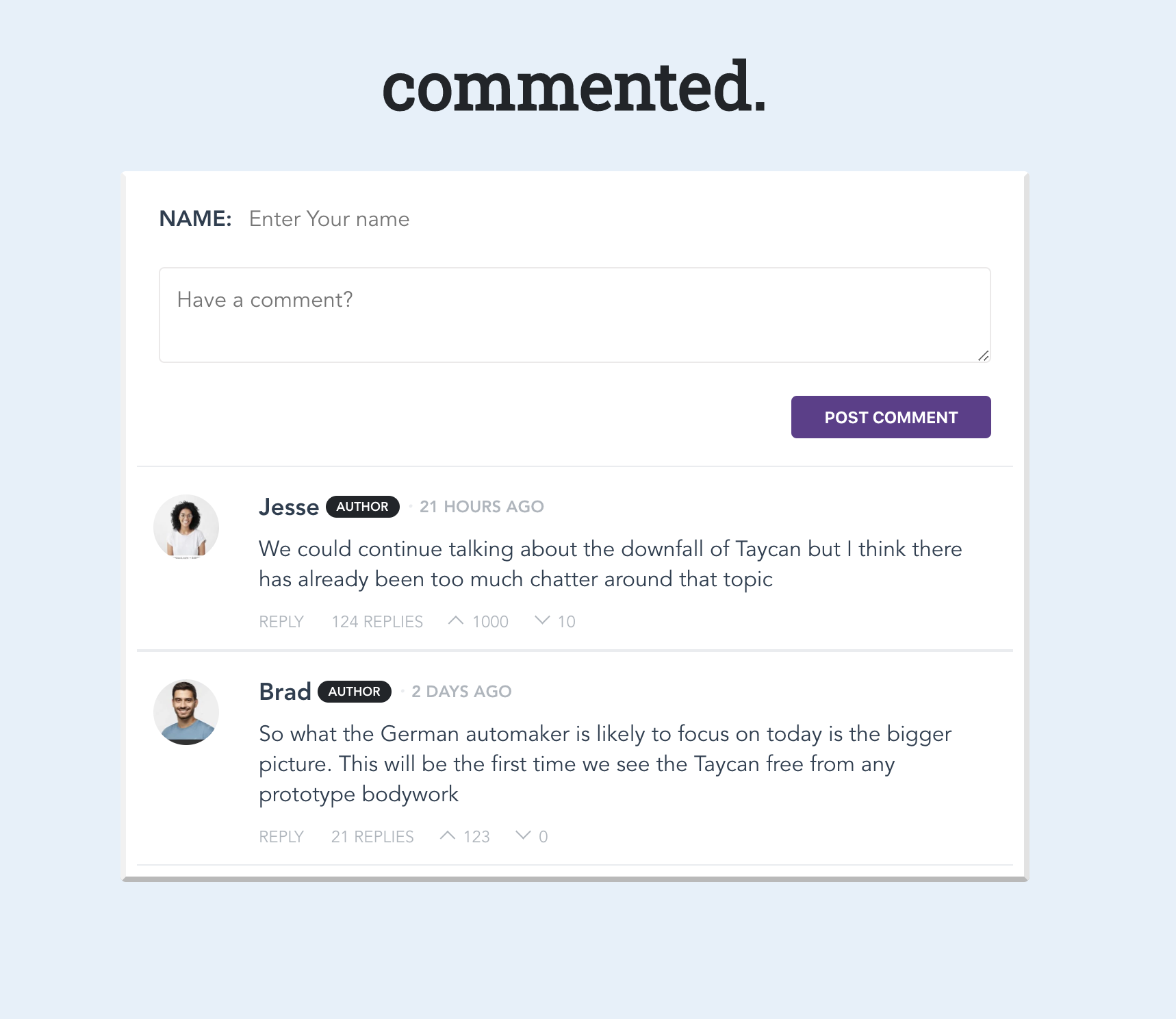 Preview of Commented UI